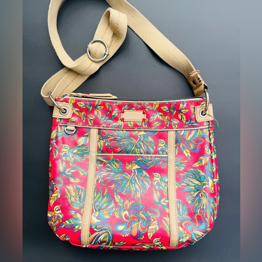 Sakroots peace birds feather peacock, crossbody bag bright, colorful purse